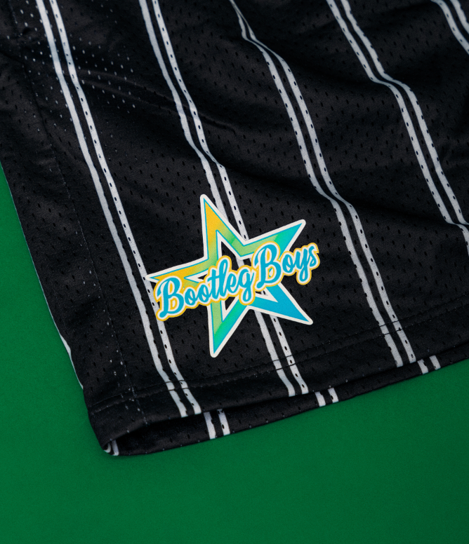 TAMPA BAY DEVIL RAYS PINSTRIPED MESH SHORT