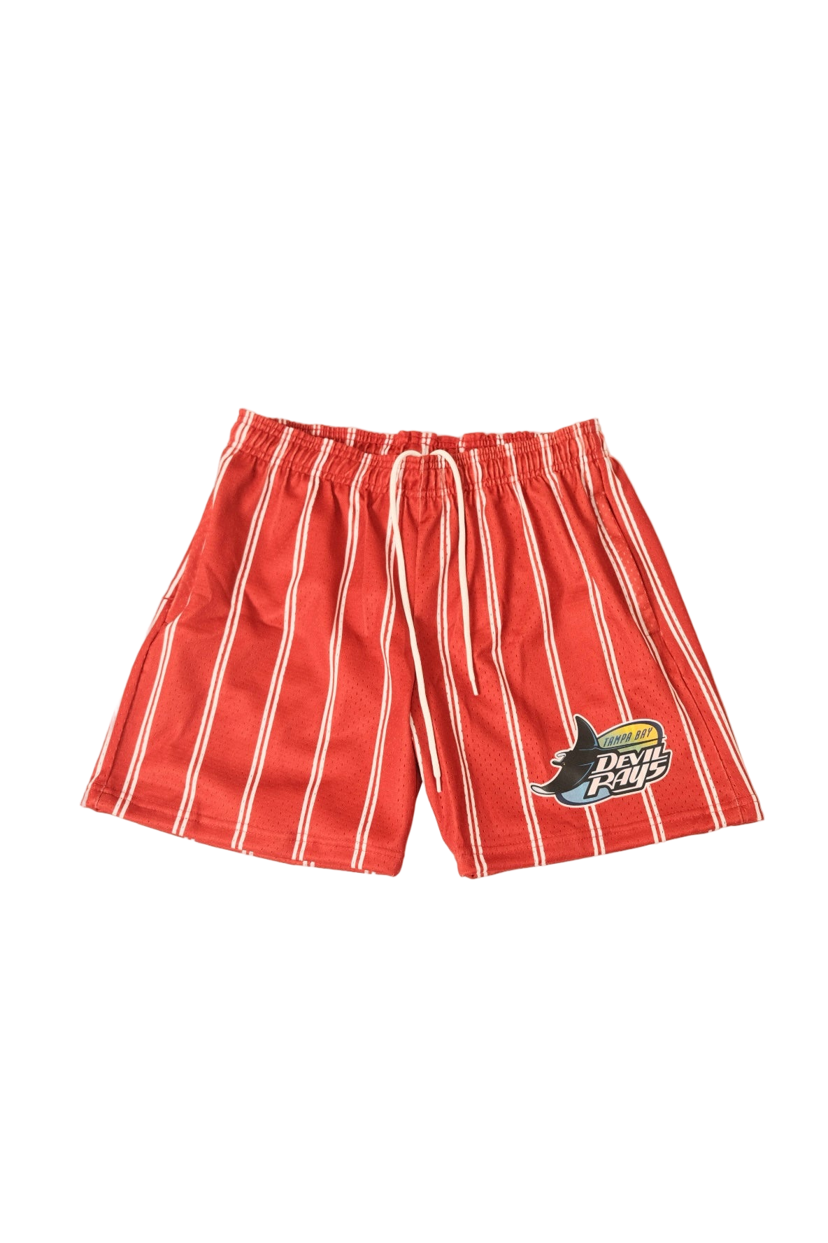 Devil Rays Pinstripe mesh shorts