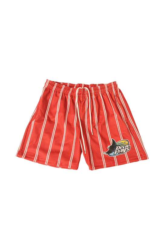 Devil Rays Pinstripe mesh shorts